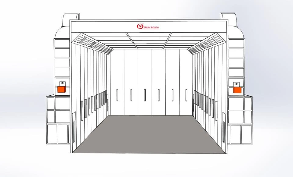119 explosoin proof bus paint booth 配图1