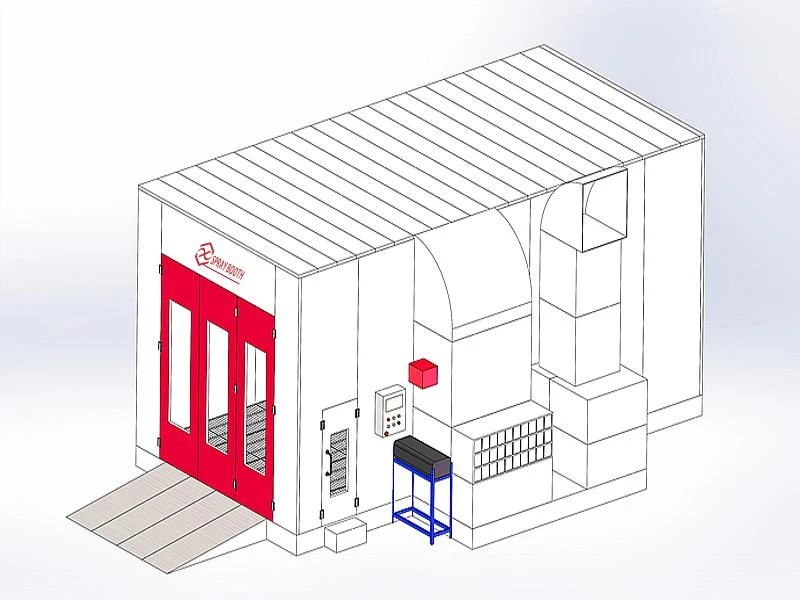 60 auto body shop paint booth 主图
