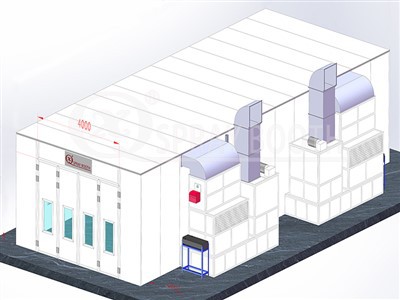 Cabina de pintura industrial avall